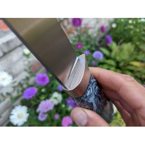 ХВИЛЯ кухонний ніж ручної роботи майстра студії Влада Величка, купити замовити в Україні (Сталь - CPM® N690™ 61 HRC). Photo 3